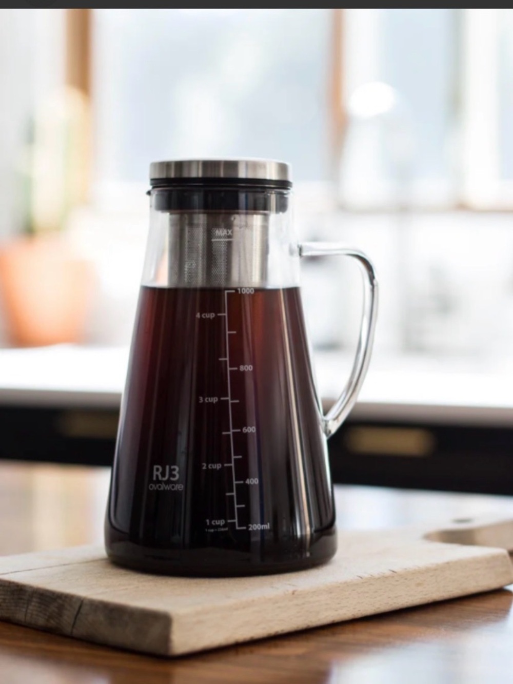 Brew In Tea Maker-Ovalware RJ3 Iced Tea Brewing Glass Carafe